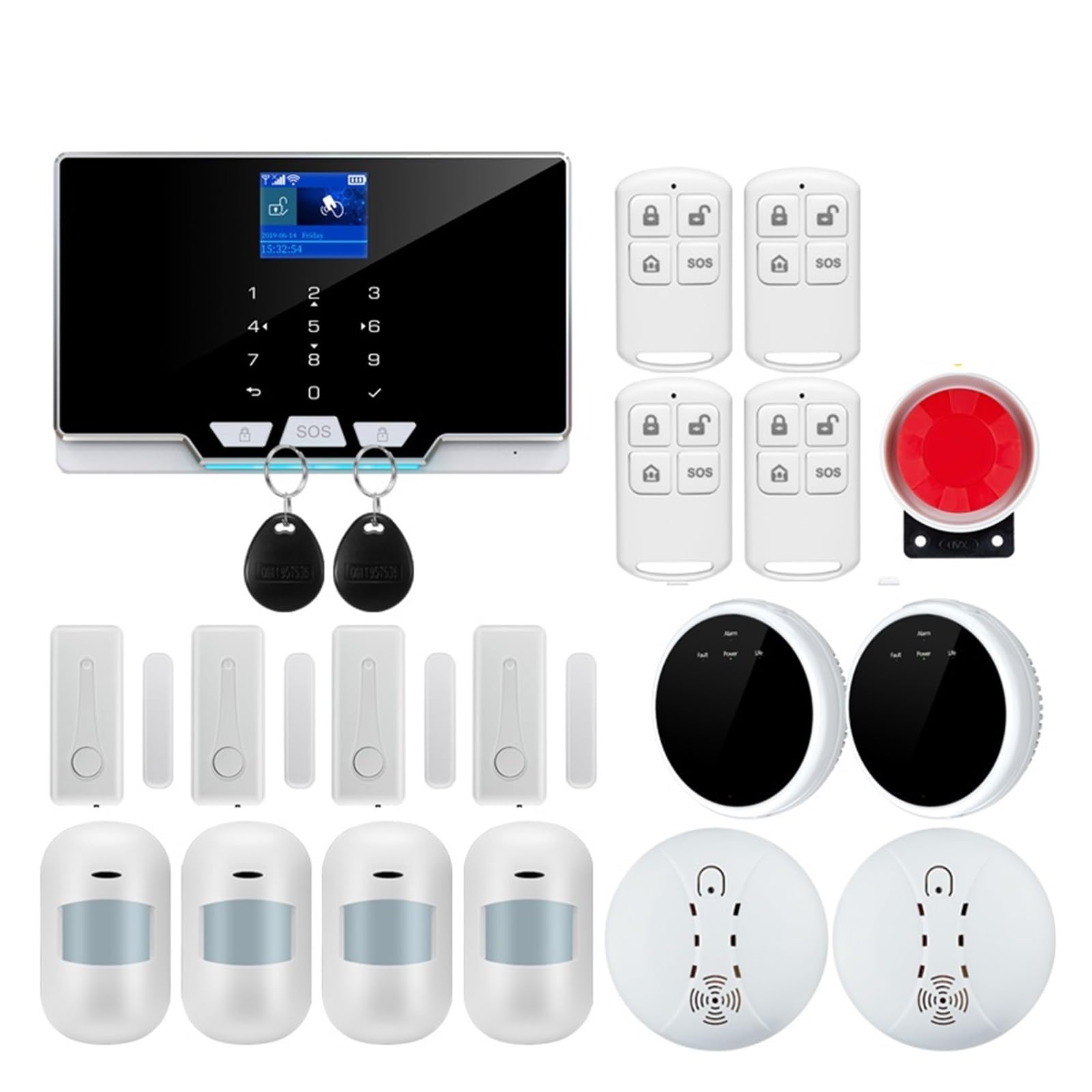 Alarma Inteligente 11 Idiomas 433MHz gsm De Antirrobo Inalámbrico Seguridad For El Hogar con Control Remoto