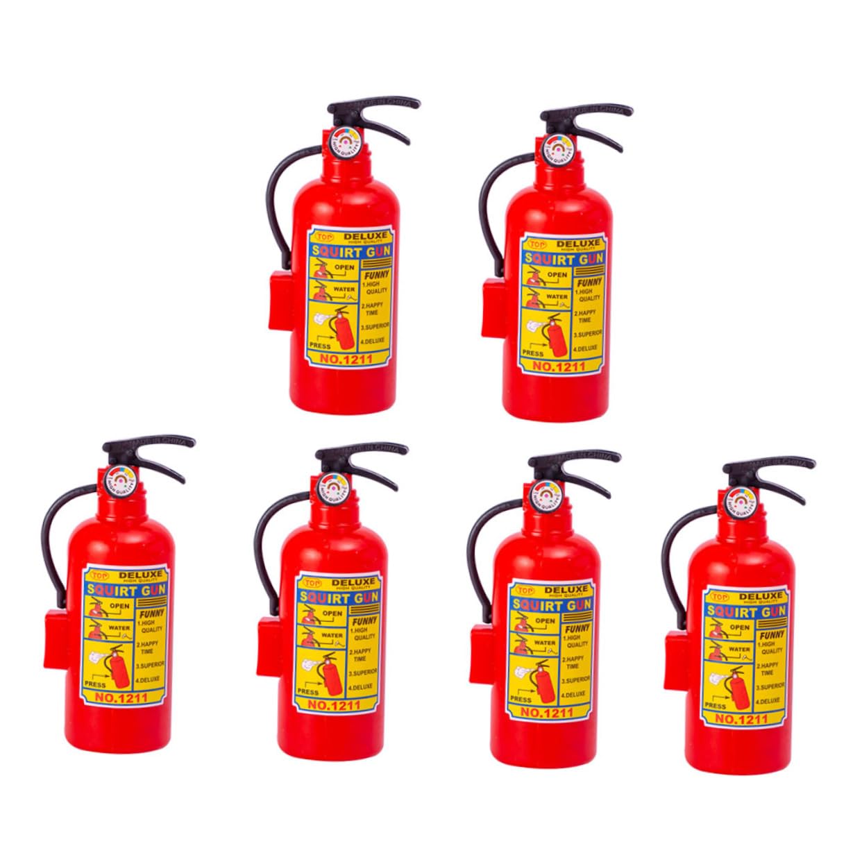 KONTONTY 6Pcs Fire Extinguisher Water Shooter Fun Summer Pool for Beach Outdoor Water Play and Garden Activities for Boys