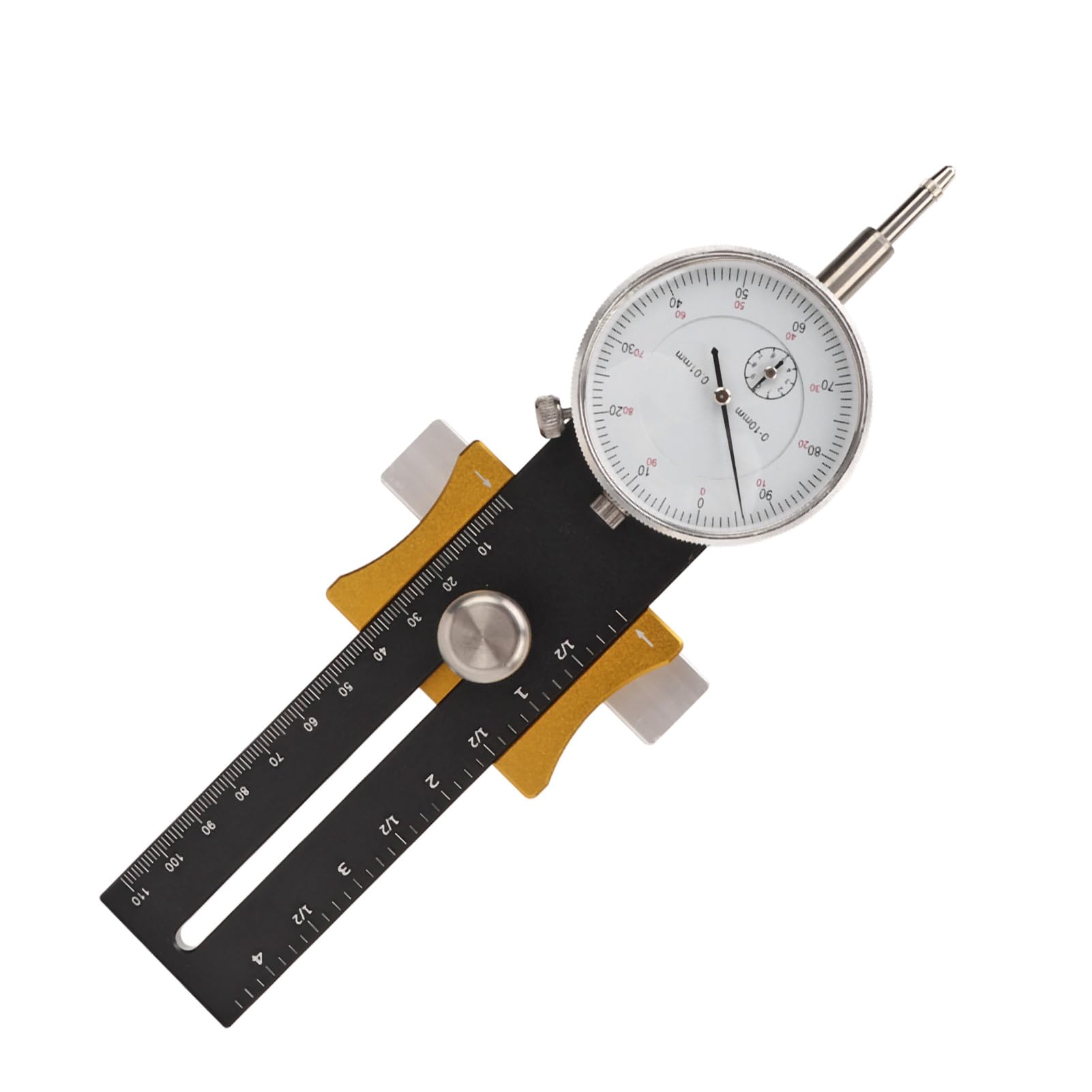 Calibro da Tavolo Professionale per Lavorazione del Legno, Indicatore con Quadrante Antiurto, Strumento di Misurazione con Testa Scorrevole