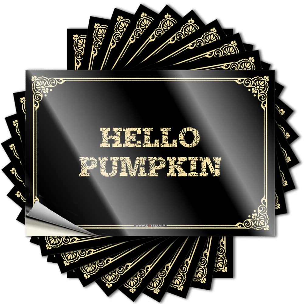 Home Decor Accessories Sticker - Aesthetic Inside Case Hello Pumpkin(6X9CM)