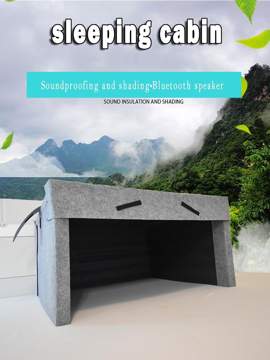 COYEUX Schlafkabine, schalldichtes und lichtdichtes Silent-Zelt, integrierte Bluetooth-Doppellautsprecher, reduzieren Stress und schaffen eine sichere 