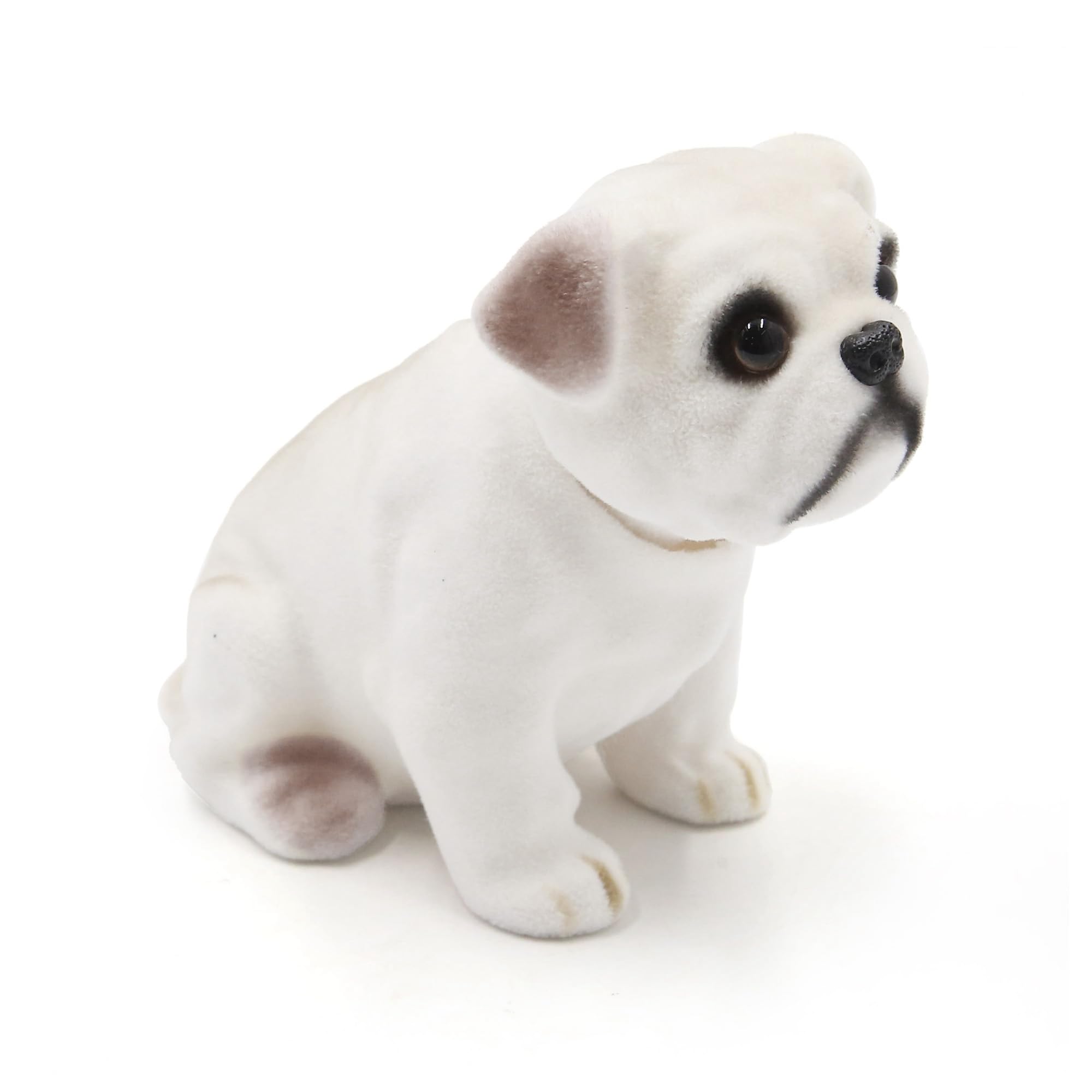 Motoforti Car Dog Shape Nod Nodding Bobblehead Dashboard Decoration White Long-lasting