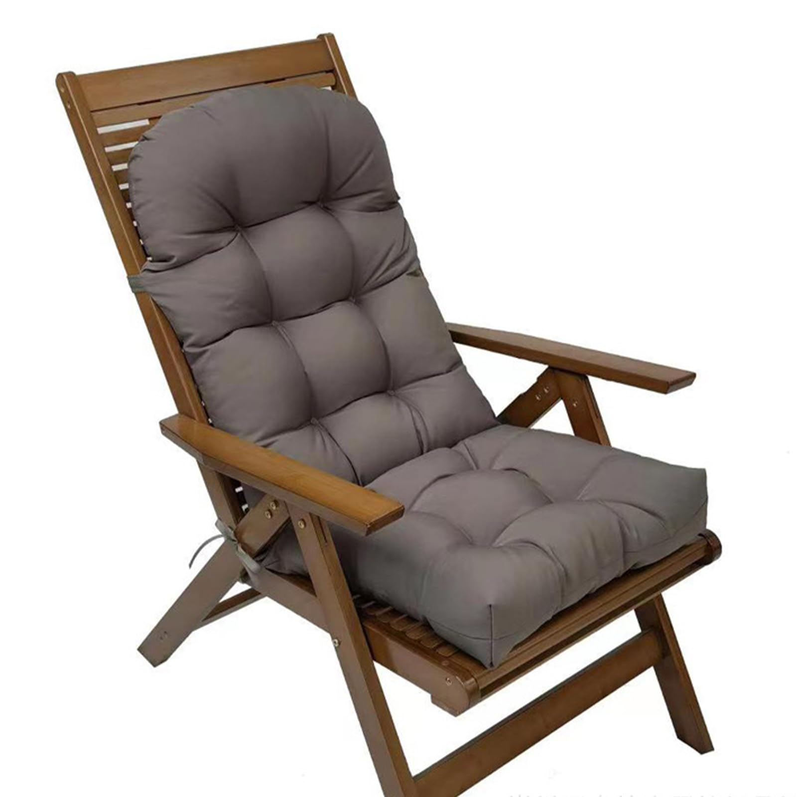 Cojines de repuesto para sillas de exterior con correas de fijación para sillas mecedoras de mimbre, almohadillas para sillas de interior y exterior, 43 x 20 pulgadas