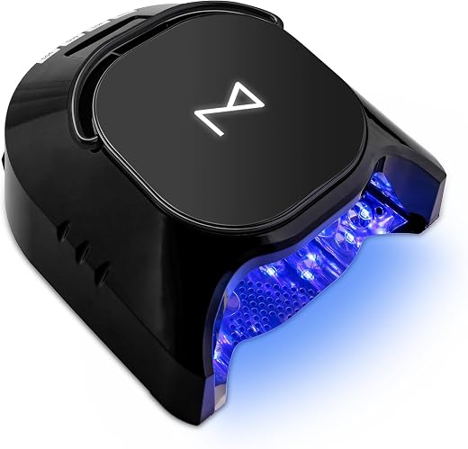 M - GlowPro Professional Hybrid 86W Wireless Rechargeable UV LED Nail Curing Lamp Cordless Nail Dryer for Gel Nails, Manic...