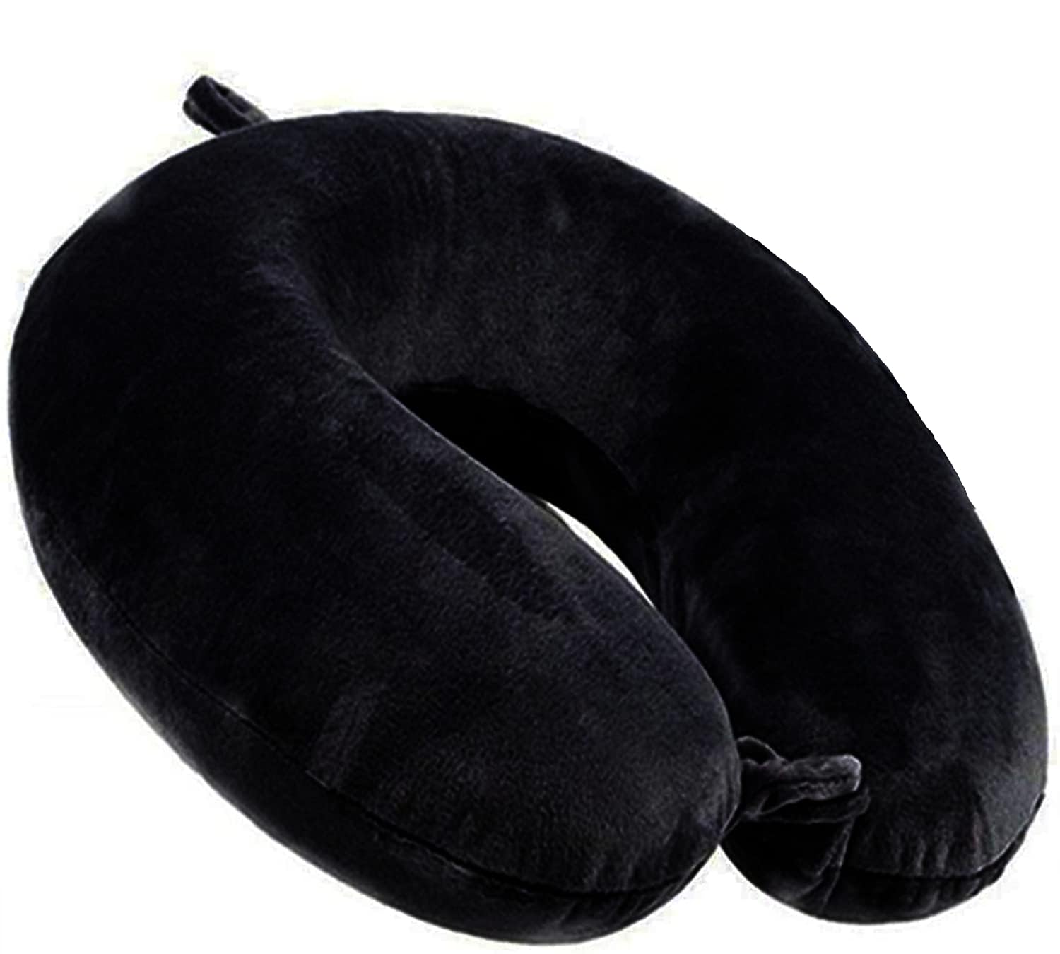 Travel Pillow - Memory Foam Neck Pillow Support Pillow,Luxury Compact & Lightweight Quick Pack for Camping,Sleeping Rest Cushion (Black)