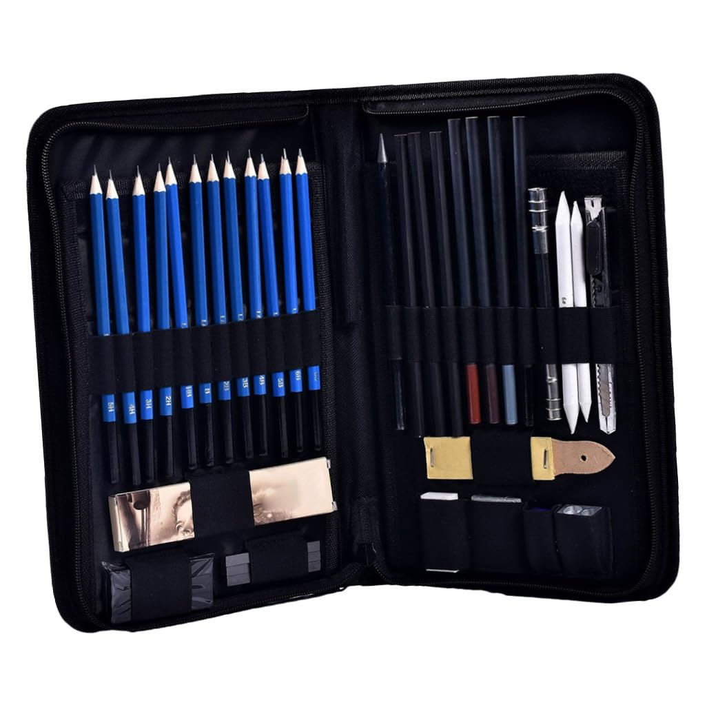 STOBOK Set de 40 Crayons à Dessin en Bois pour Croquis et Dessin Scolaire Professionnel