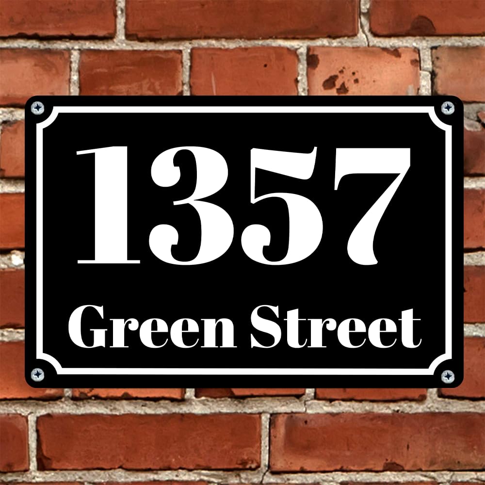 Personalized Address Sign Address Plaque Home Address Signs Vintage Street - View #2