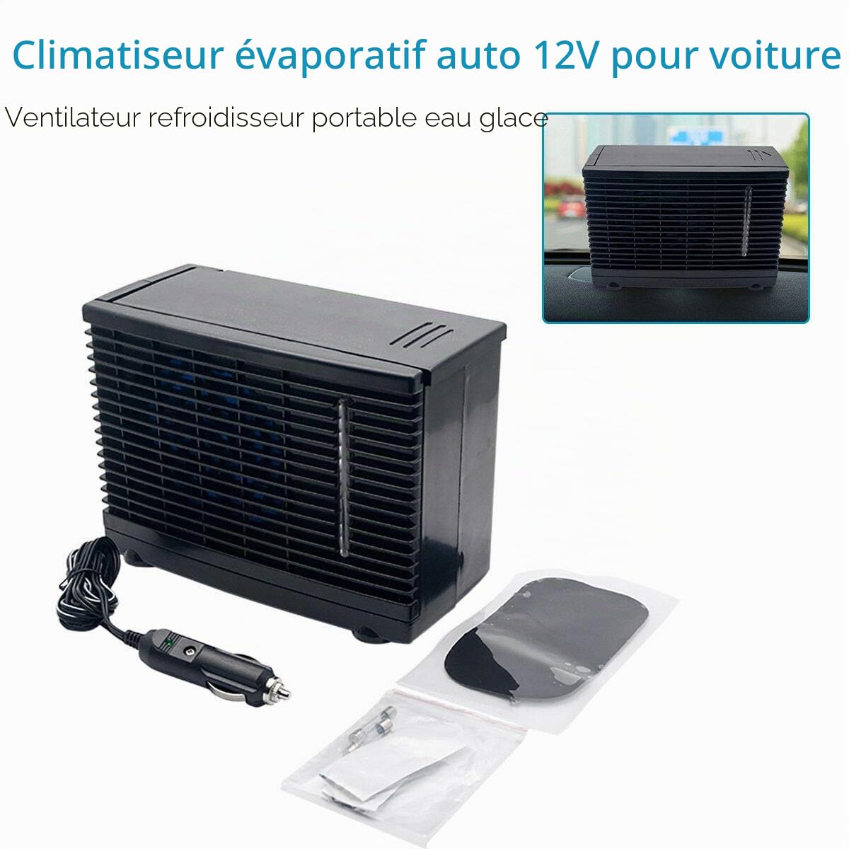 MASO Mini climatiseur portable 12 V pour voiture