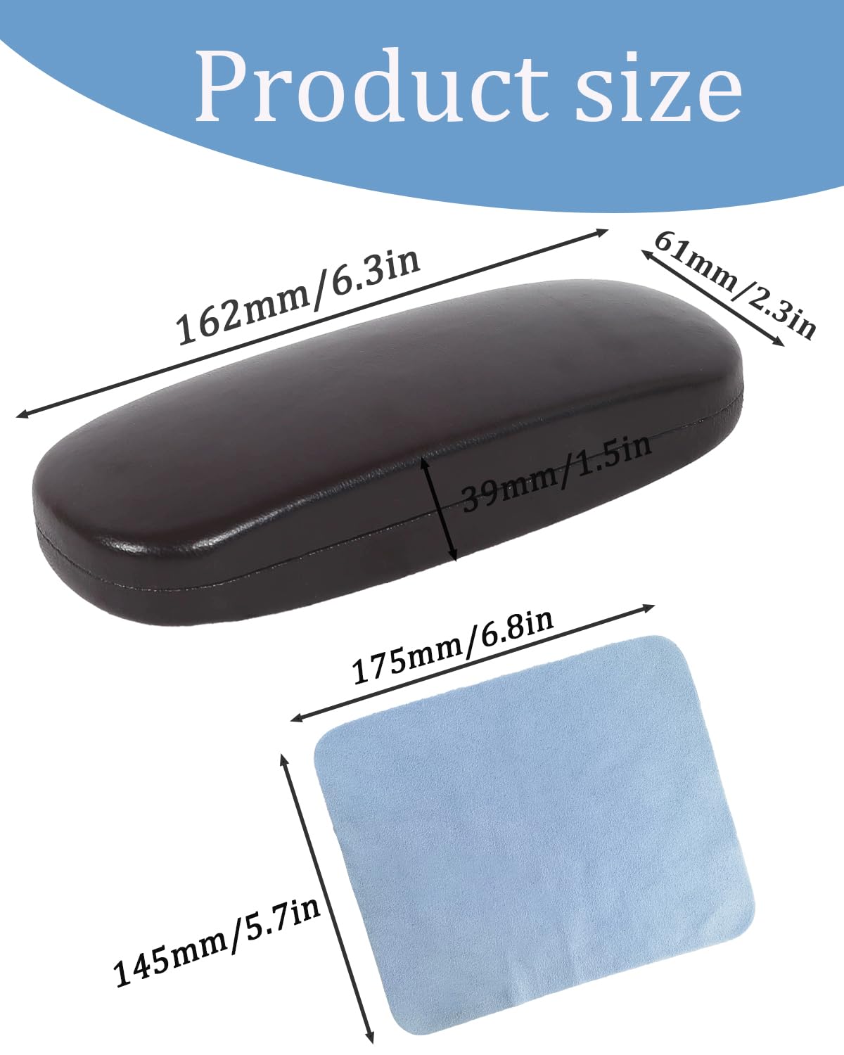 Hibmisy 4 Pezzi Custodia Occhiali Rigida da Sole,Con Panno Per La Pulizia Degli Occhiali, Custodia Portatile Occhiali, per Occhiali da Sole, Occhiali da Lettura, Occhiali per Miopi