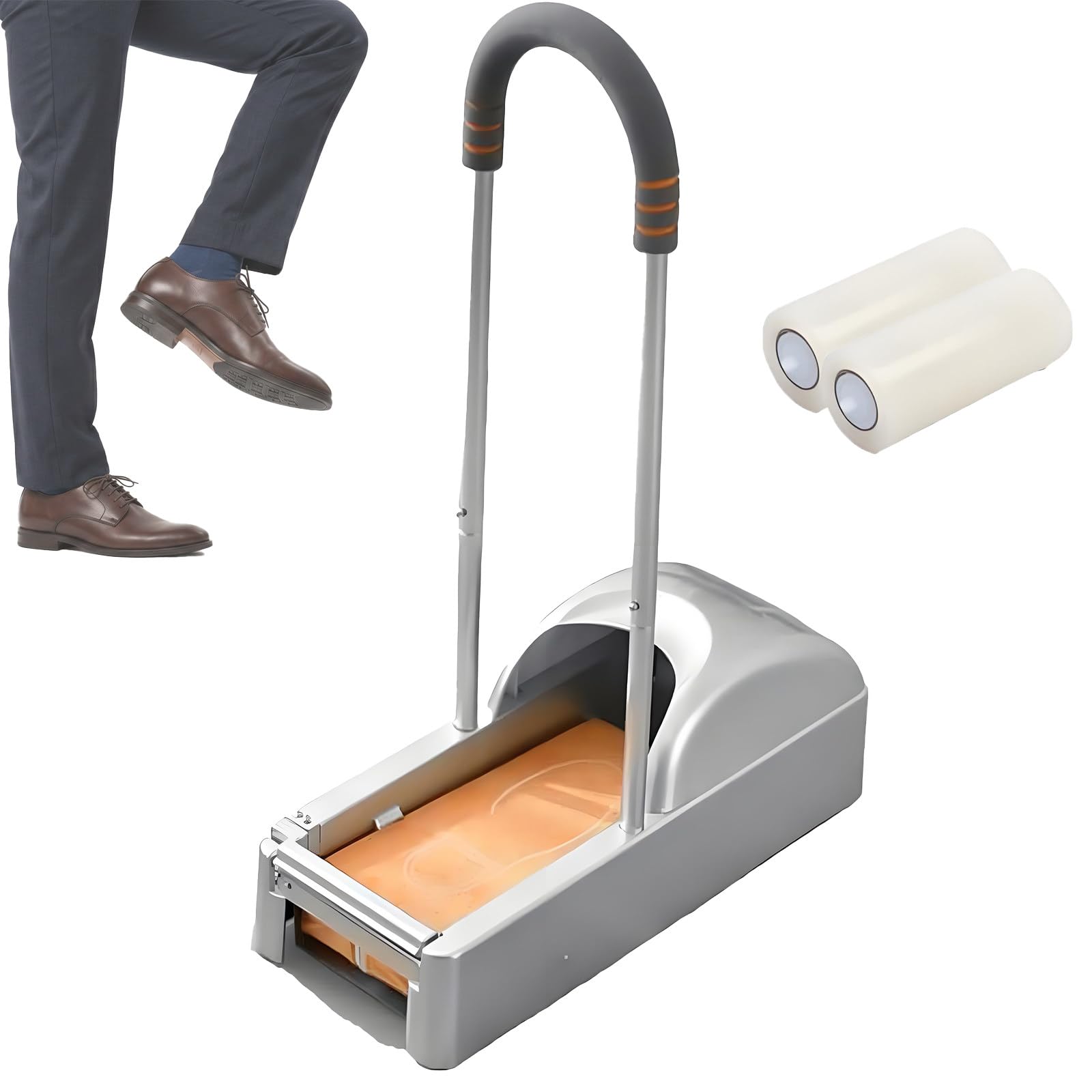 Lot de 1200 couvre-chaussures jetables avec support de main, design antidérapant pour la maison, le bureau et les sols intérieurs