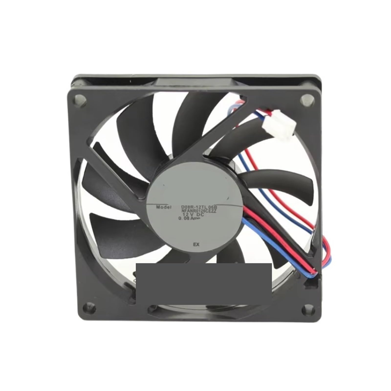 UITGVDQAT D08R-12TL 06B DC 12V 0.08A 80x80x15mm 3-wire Server Cooling Fan