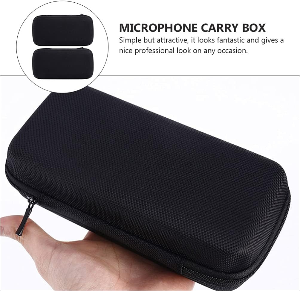 2Pcs Eva Microphone Case - Compact Protective Storage Bag for Handheld Microphone with Shockproof Design and Dual Zippers