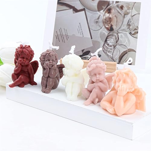 Miniatura 3 de Molde de silicona para velas de ángel pequeño, para fondant, pastel de chocolate, caramelo, vela de ángel bebé, molde de jabón, herramientas para