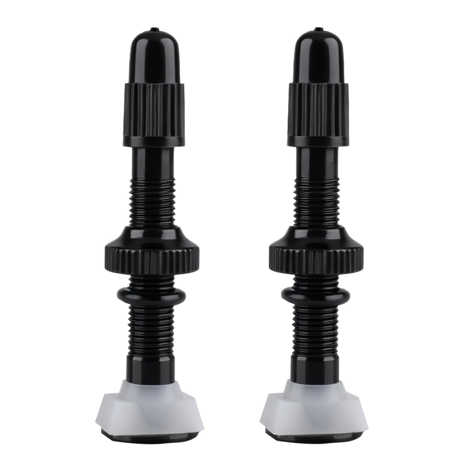 Azarxis Presta zawory bezdętkowe 40 mm 60 mm Zawory bezdętkowe trzonek rowerowy do opon rowerowych (czarny - 40 mm - 2 sztuki)