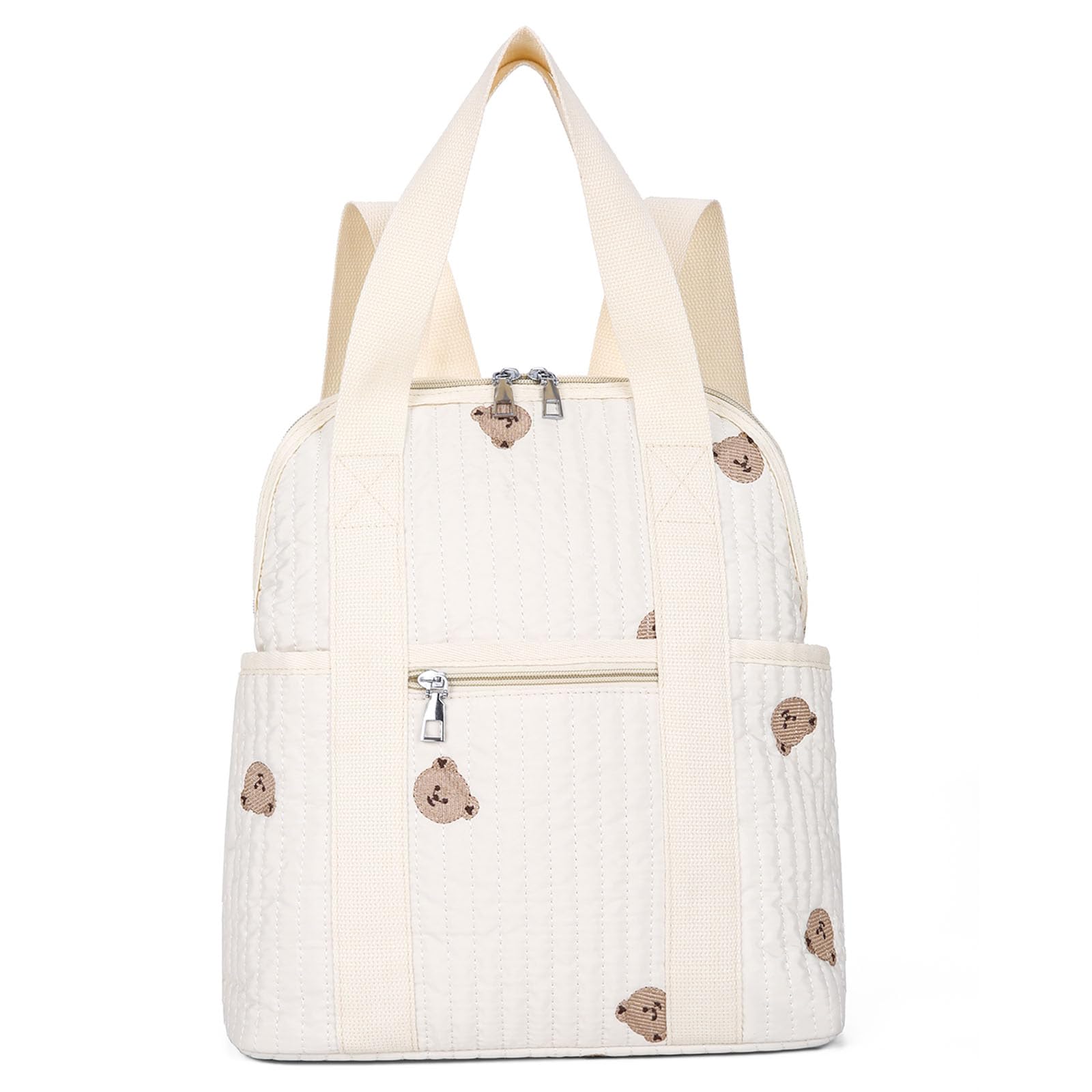 Large Capacity Diaper Bag Backpack & Tote – Multi-Functional Baby Bag with Bottle Pockets – Stylish Mommy Handbag for Travel, Nursery & Daily Outings – Unisex Gift for New Parents (Bear)