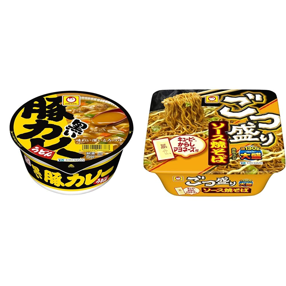 Amazon.co.jp: 【セット買い】マルちゃん 黒い豚カレーうどん 87g×12個