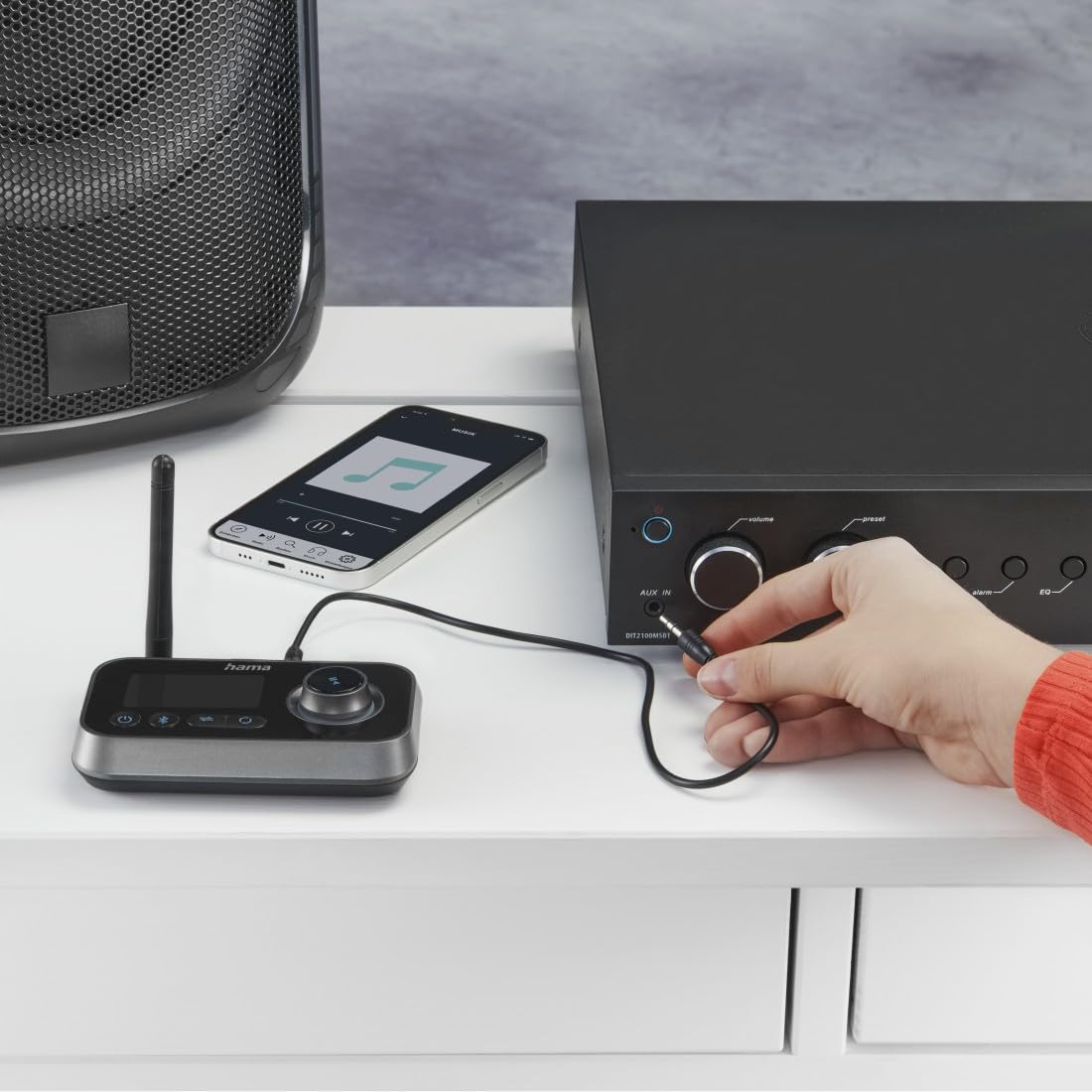 Hama Émetteur Recepteur pour TV, Bluetooth, Multipoint 2 Sources, Noir