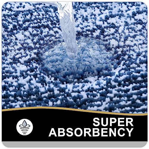 smiry Microfiber Non-Slip Bath Mats for Bathroom Extra Soft Absorbent Bathroom Mats Rugs - Image 4