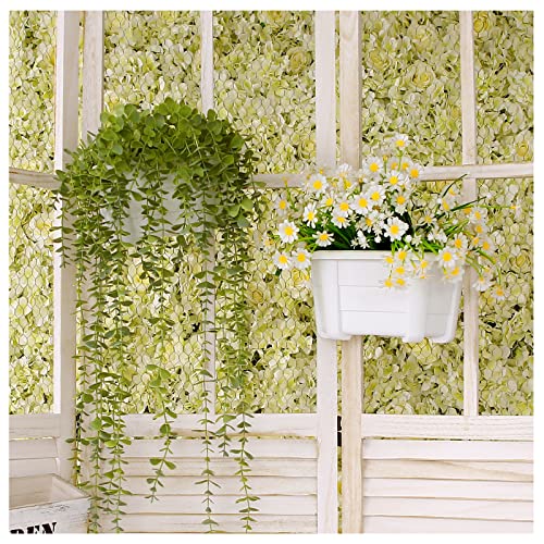 3Pcs Wall Hanging Pots 9.84" Hanging Planters Railing Hanging Planters Plants Flowers Plastic Pots Baskets For Balcony Fence Garden Outdoor Indoor (White Color) #TOP4