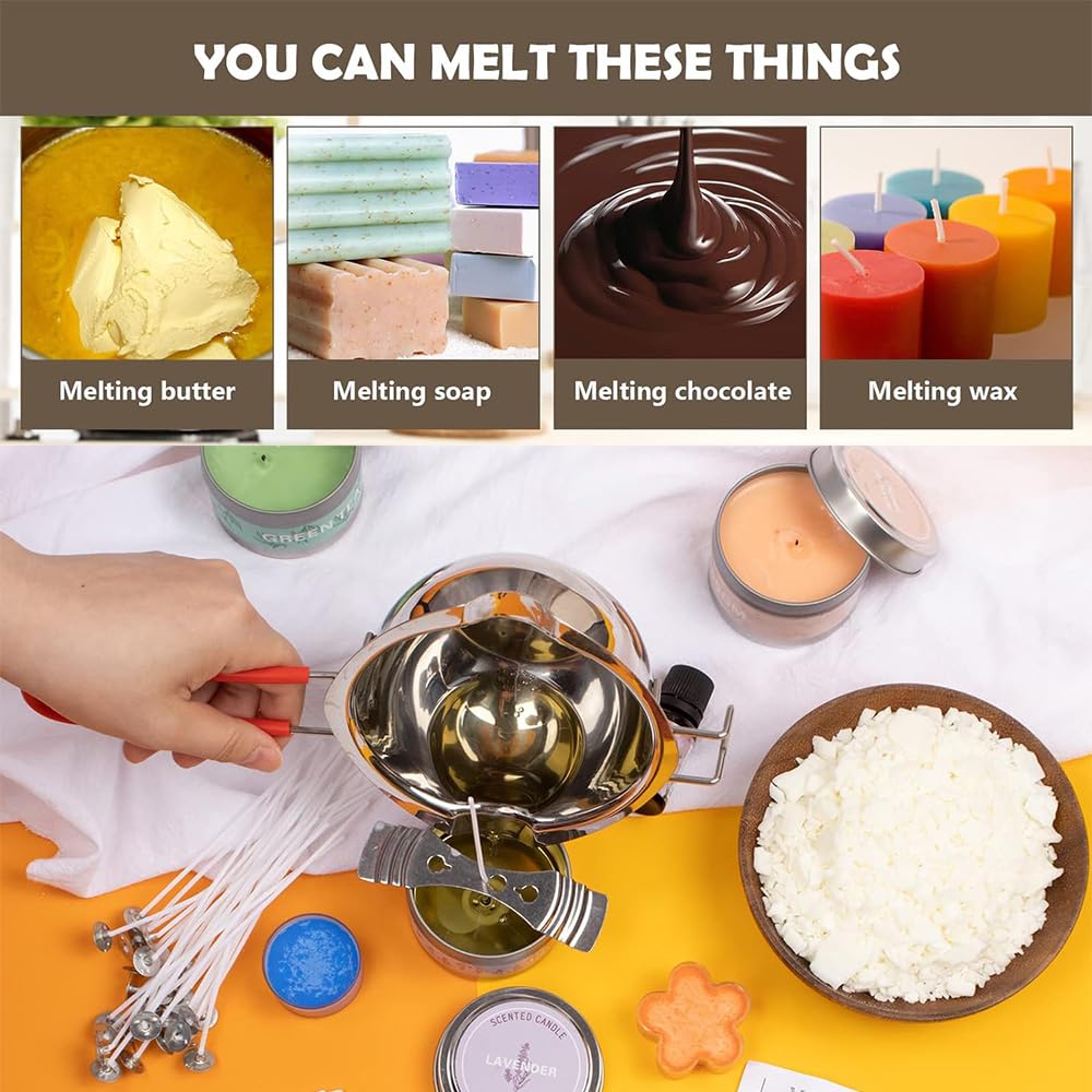 Kit Pour Fabriquer Ses Propres Bougies - Avec Mèches Et Pots, Parfait Pour Débuter, Neuf