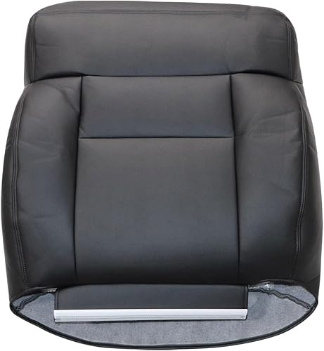 Miniatura 7 de Priprilod Funda de repuesto de cuero negro para parte inferior del lado del conductor y del pasajero, parte superior inclinada y cojín de espuma