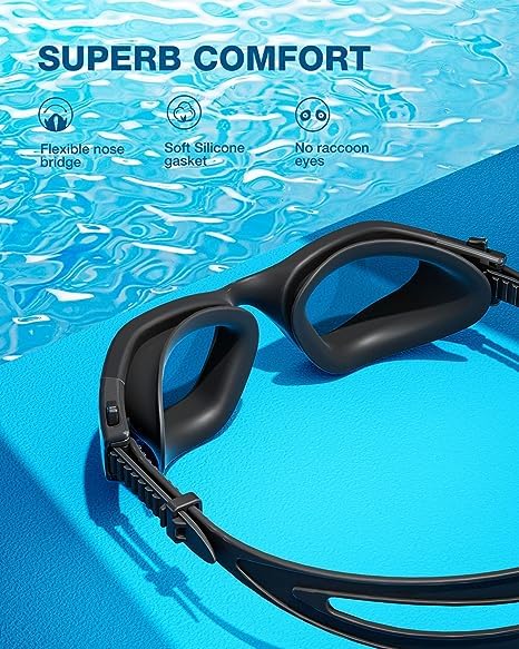 ZIONOR Occhiali da nuoto G1SE occhialini da nuoto per uomo e donna con protezione UV anti appannamento comfort professionale