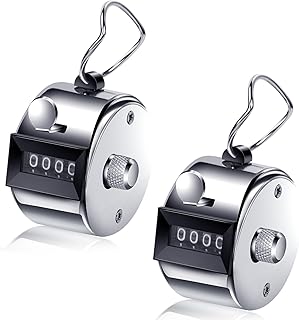 Tally Counter 2PCS Hand Tally Counters Manual Click Counter 4 Digit Clicker Counter Number Counter Clickers Lap Tracker for Counting Golf Scoring
