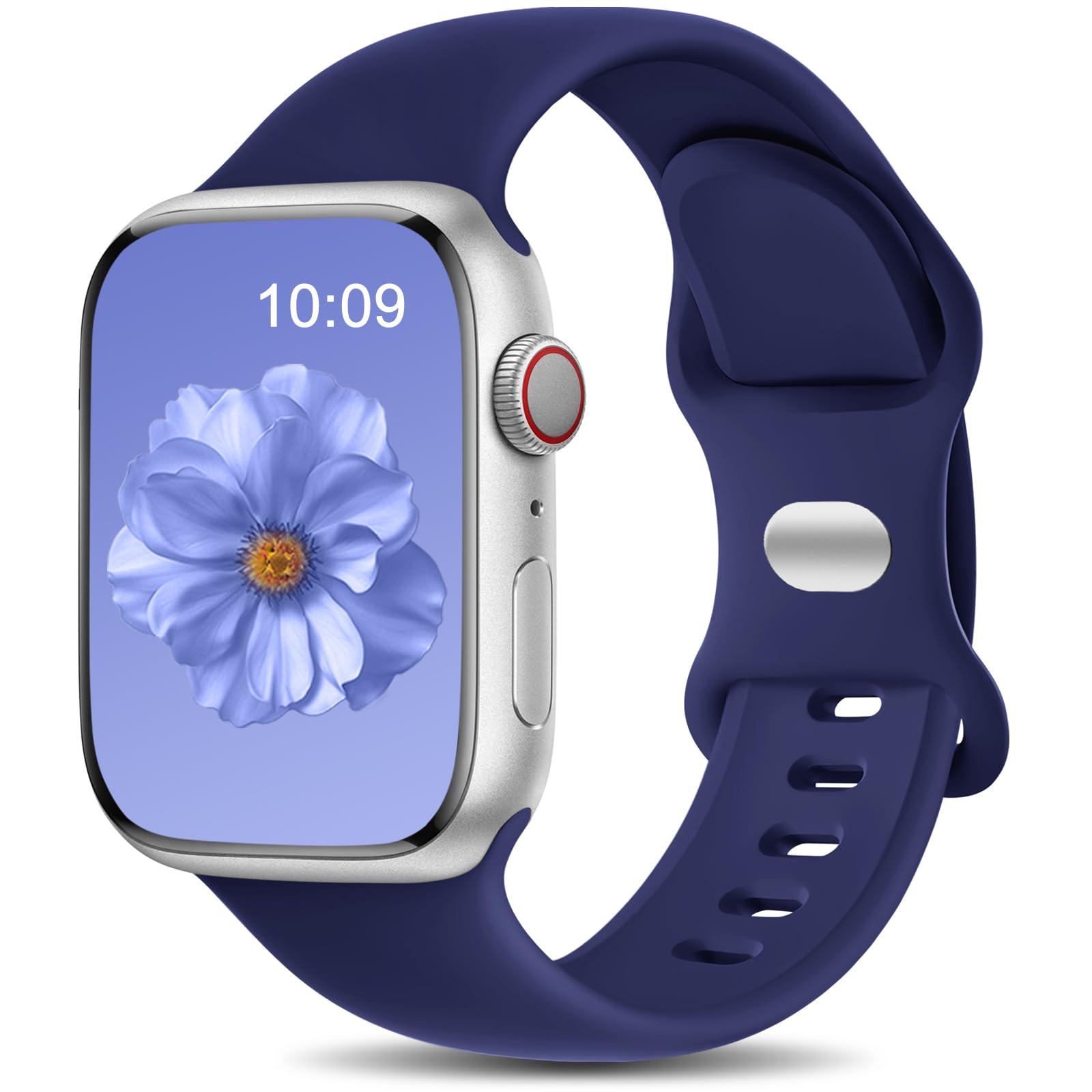Charlam Kompatibel mit Apple Watch Armband 38mm 40mm 42mm 44mm 41mm 45mm 49mm für Damen und Herren, Weiches Silikon Ersatzarmband Kompatibel mit iWatch SE Series 9 8 7 6 5 4