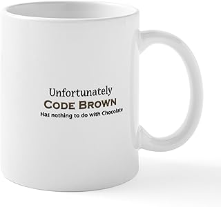 Code Brown Doesn't Mean Chocolate Medical Mug 11oz – Microwave & Dishwasher Safe for Coffee Tea Cola – Funny Healthcare Worker Gift – Ideal for Hospitals Break Rooms