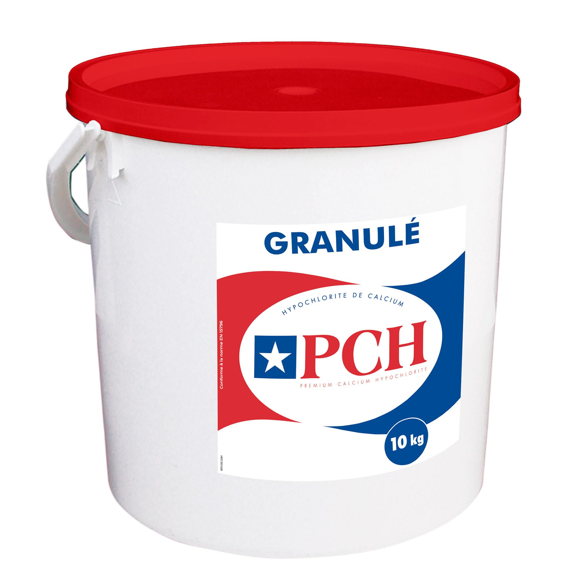 OCEDIS PCH Granulé - 10kg | Chlore Choc Non Stabilisé - Désinfection Choc - Hypochlorite de Calcium à Dissolution Rapide + 10 Tests HPS OFFERTS 6 en 1