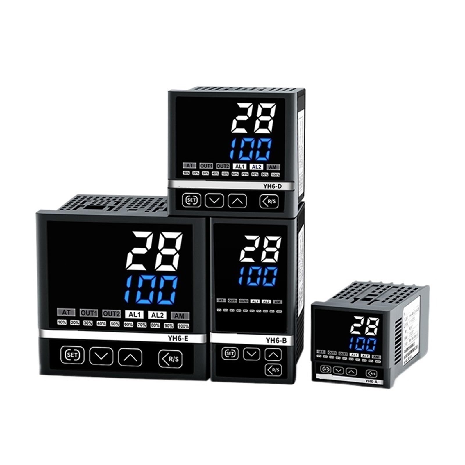 WUPLKCUIJ 1pcs Temperature Controller YH6-AK1220/BK1220/DK1220/EK1220 SSR Relay Dual Output 4-20mA Thermoregulator(YH6-DK1220)