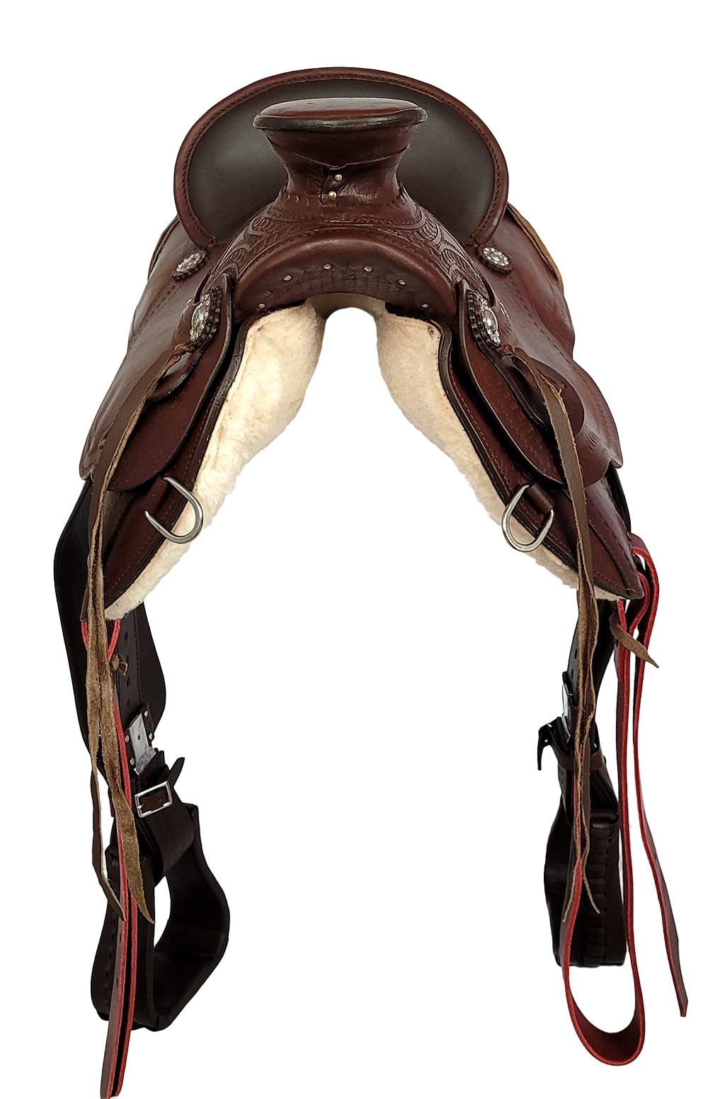 A&M Reitsport Westernsattel Kuba aus Büffelleder hoher Qualität Neu Roping Sattel, Größe:17 Zoll