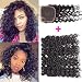 Brazilian Water Wave Bundles With Closure 8A Brazilian Virgin Human Hair Bundles With Closure Short Curly Hair Wet and Wavy Bundles With Closure Free Part (10 10 10 10 with 10 closure, 50g/piece)