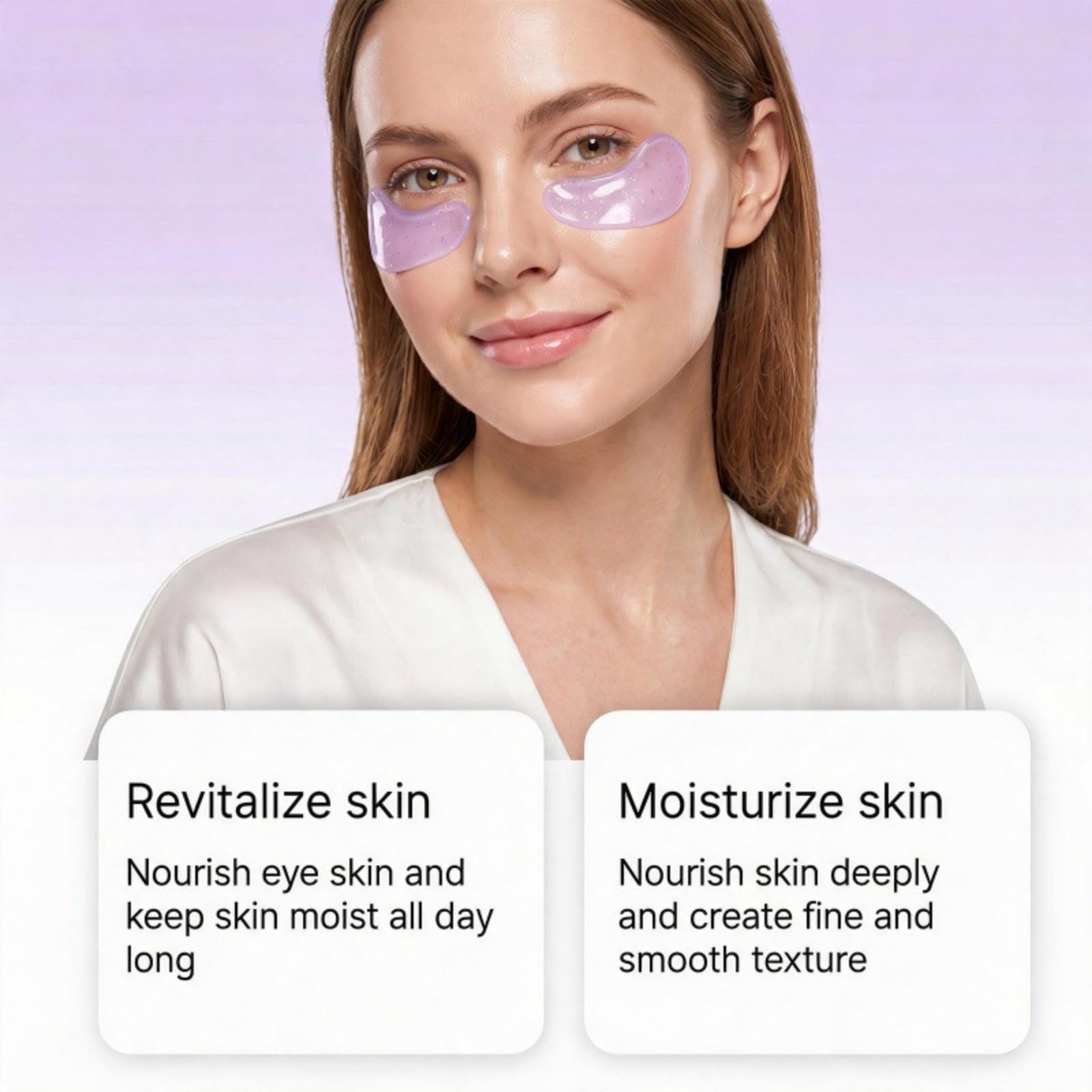 Augen-Gel-Pflaster, vegan, tierversuchsfreie Augenpflege, | Augenmaske, gegen Augenringe, aus Gel – unter den Augen, Anti-Vegan & Cruelty-Free, Patch angereichert mit Kollagen und Retti
