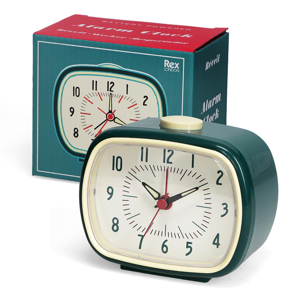Rex London Retro alarm clock - Petrol blue