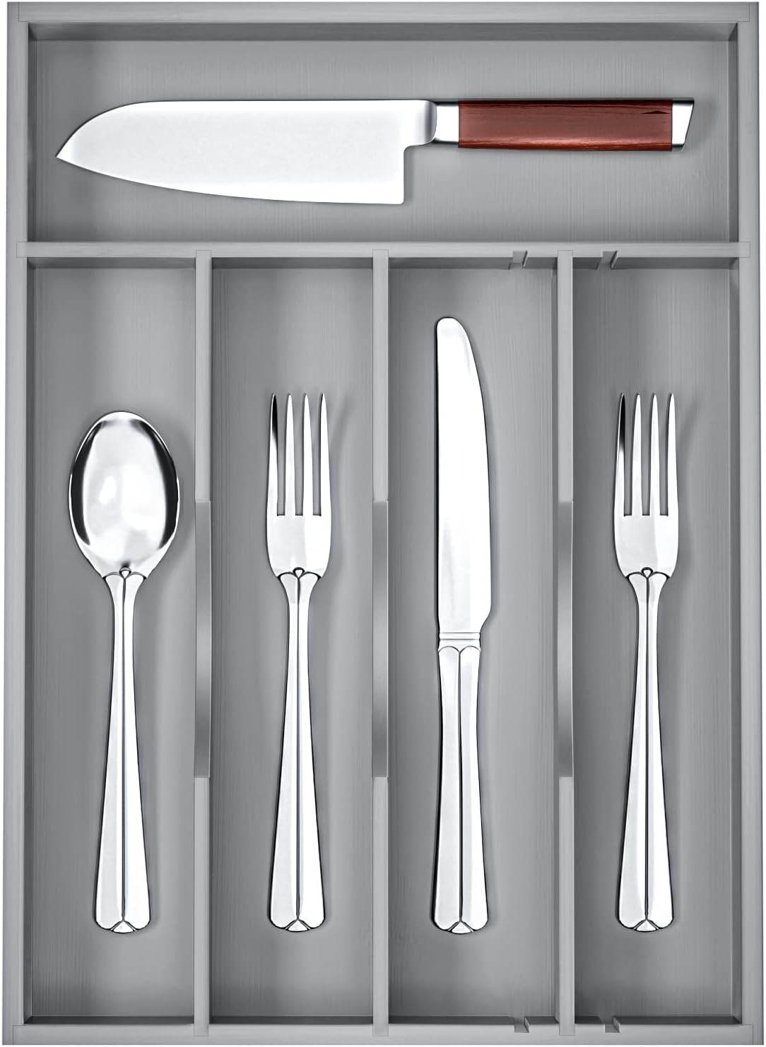 G.a HOMEFAVOR Bamboo Silverware Drawer Organizer