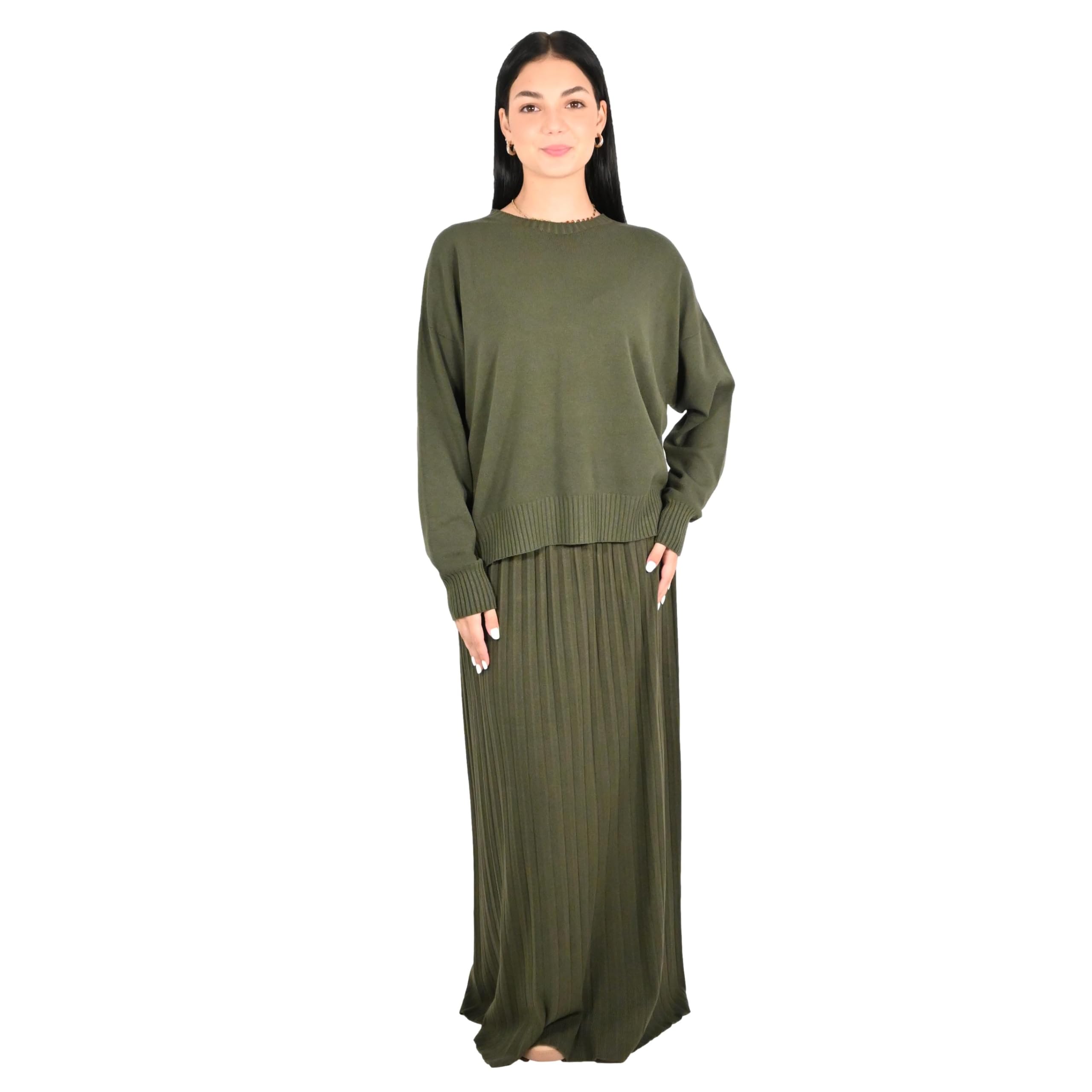 Kontatto maglia donna khaki 3M1719C