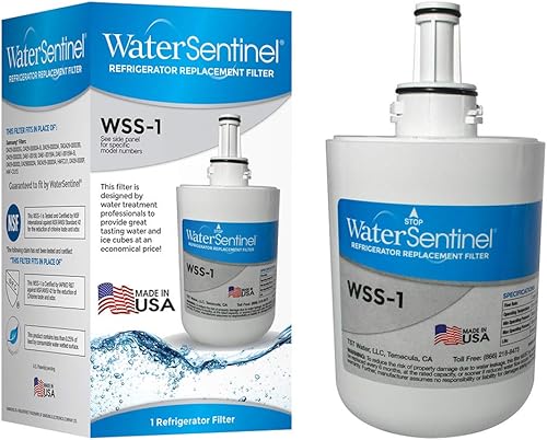 Miniatura 4 de WaterSentinel Filtro de repuesto para refrigerador WSS-1: se adapta a filtros Samsung HAF-CU1 (paquete de 3), azul, blanco
