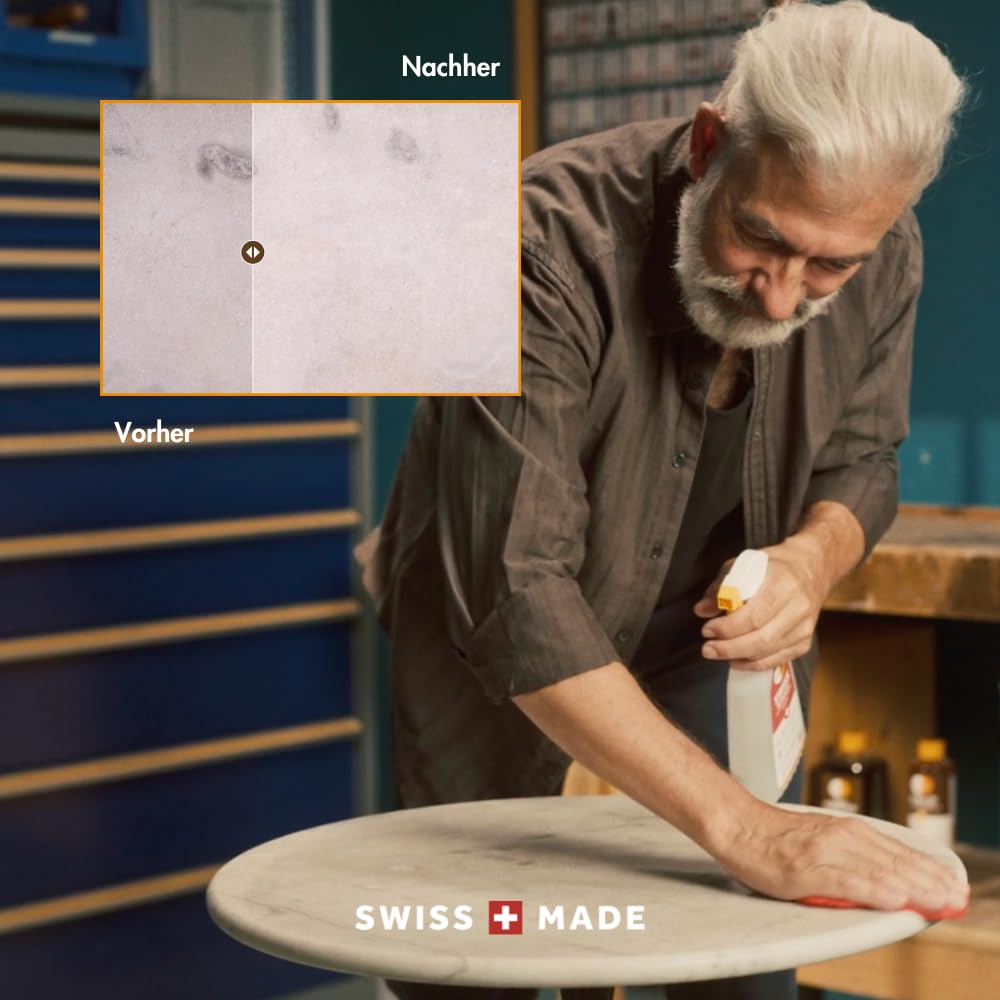 Renuwell Swiss Reiniger, 6x 500 ml – kraftvolle schonende Reinigung ohne Alkohol, entfernt Fett, Schmutz & Ablagerungen, für Holz, Kunststoff, Metall & Stein, Schweizer Qualität