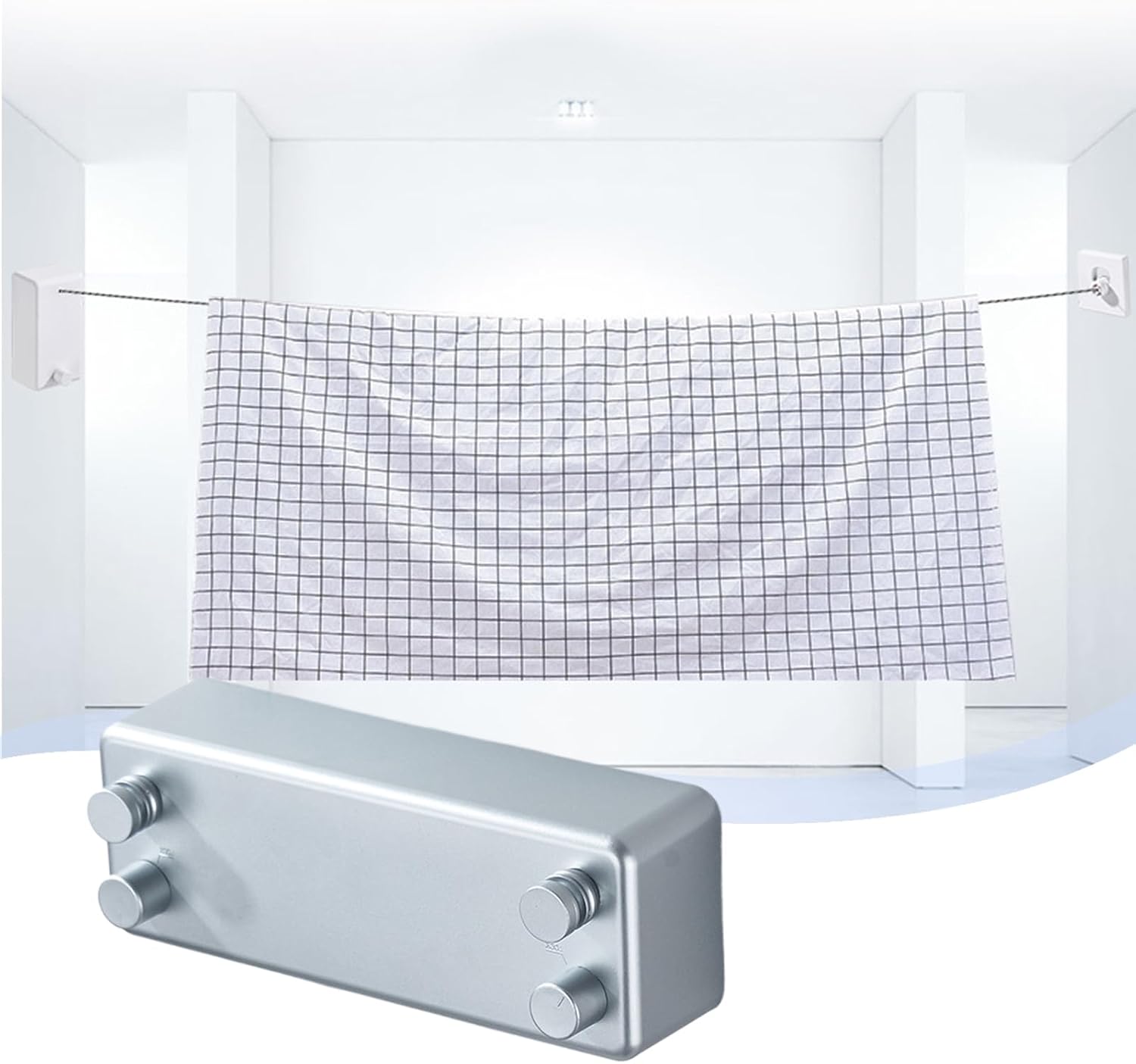Retractable Clothesline | Stainless Steel No Punch Clothes Lines | Retracting Clothing Drying Lines for Indoor, Outdoor, Shower Rooms