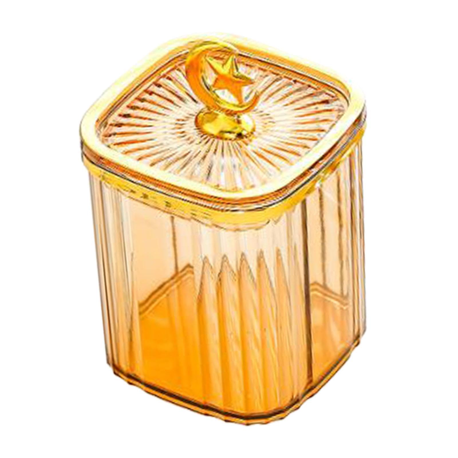 PIXZCSA for Creative Airtight Food Canister Storing Dry Food Nuts Spices And Candies In Stylish Kitchen Decor Seasoning And Candies. Storage Container Jar, amber, M