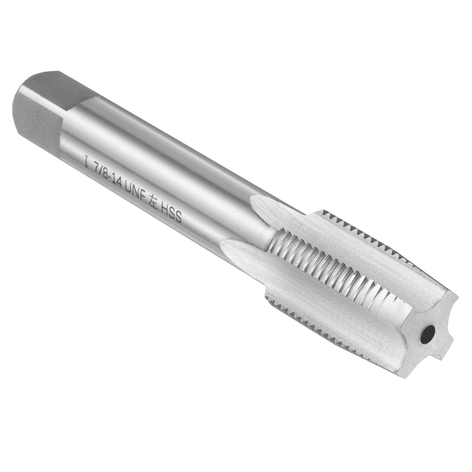 uxcell Hand Taper Tap 7/8"-14 UNF 2B Left Hand Thread Taper Style Taps Straight Flute Screw Tapping Threading Tool High Speed Steel HSS6542