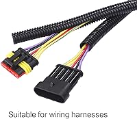 Vista 3 de Alex Tech 10 pies - Tubo de malla para cables dividida de 1/2 pulgada - Negro