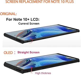 OLED for Samsung Galaxy Note 10 Plus Screen Replacement LCD Display Touch SM-N975F SM-N975U LCD Digitizer Touch Assembly Black with Frame+Installation Video(Support Fingerprint)