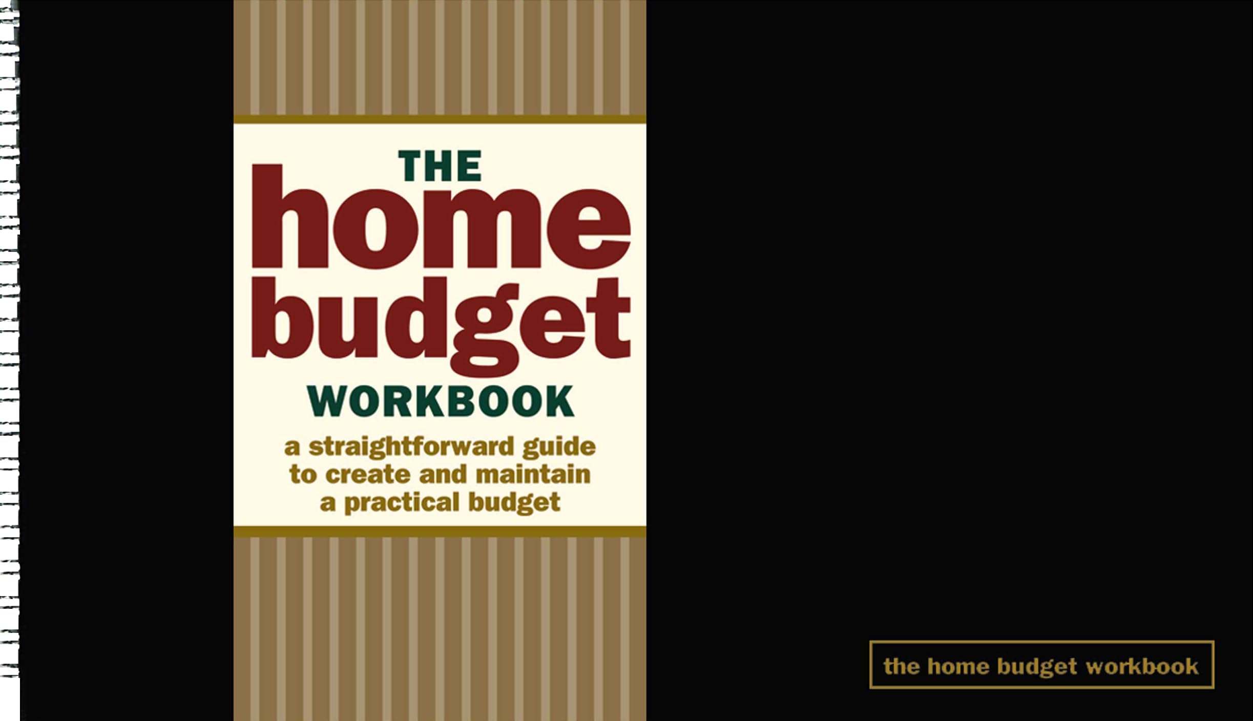 Home Budget Workbook (with removable cover band)