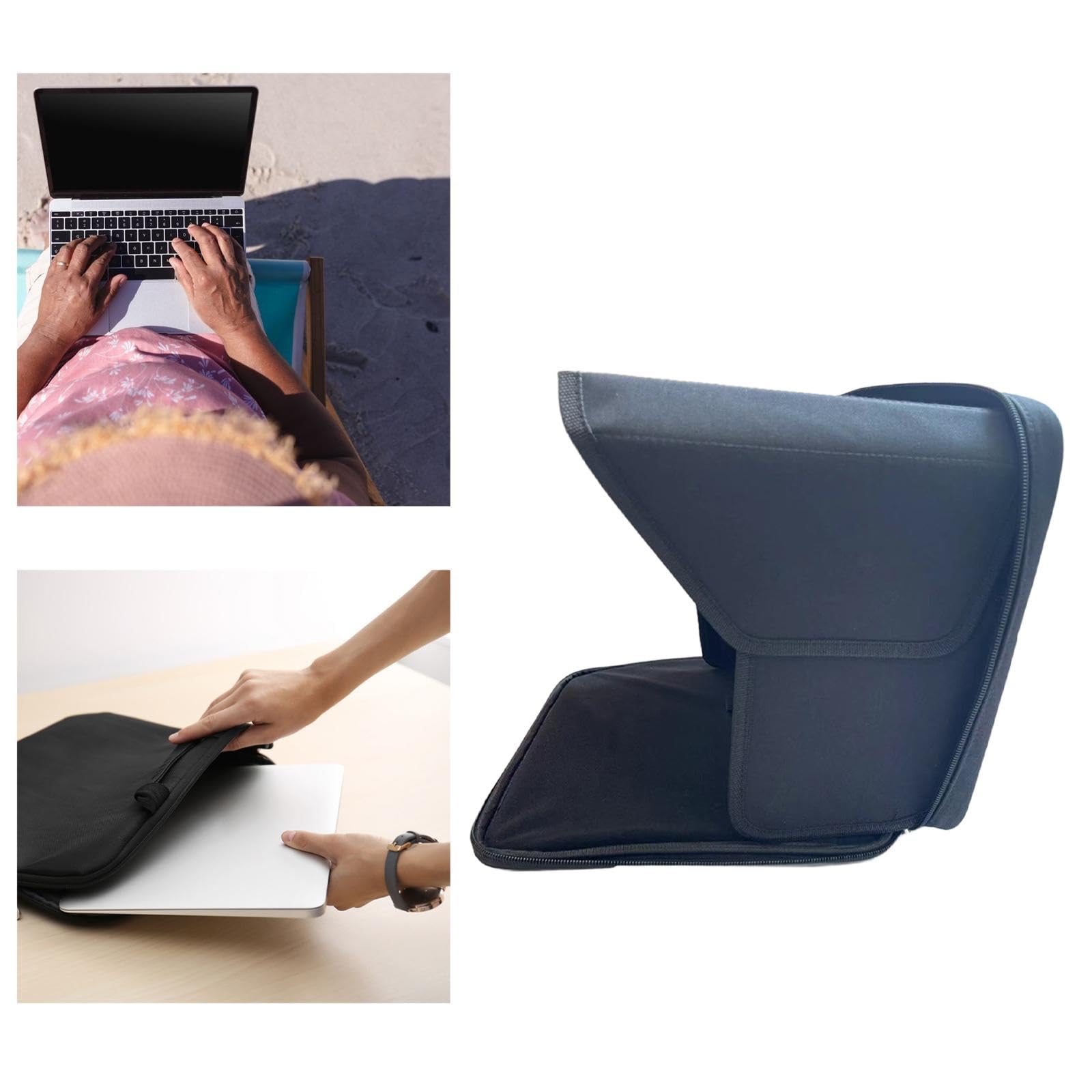 Parasol Universal para portátil, Protector Solar Que Absorbe los Impactos, para portátiles de 12 a 14 Pulgadas, Ideal para Trabajar al Aire Libre.