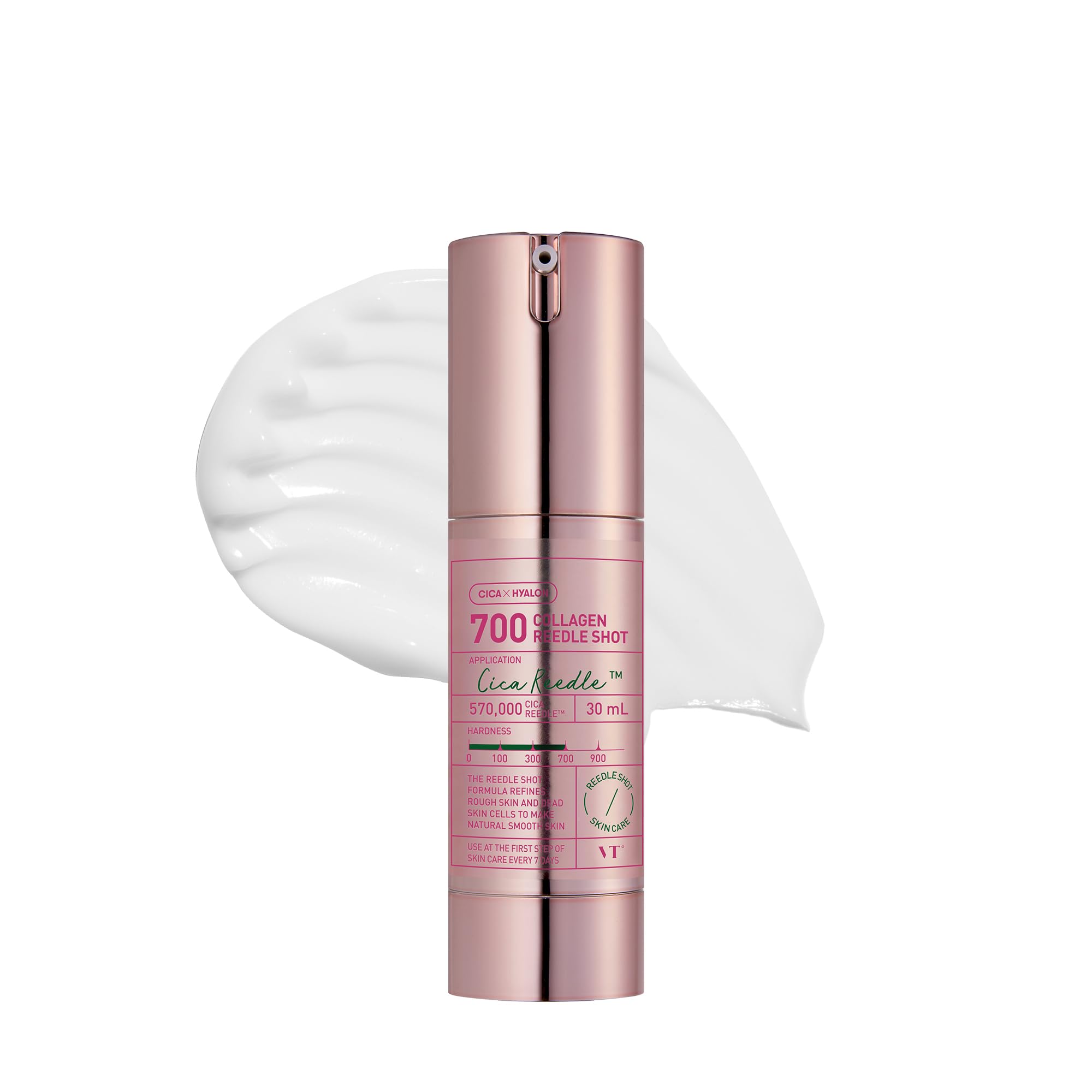 VT COSMETICS Sérum Collagen Reedle Shot 700, CICA REEDLE Technologie, Colágeno 500 Da, Ácido Hialurónico Triple, 30 ml