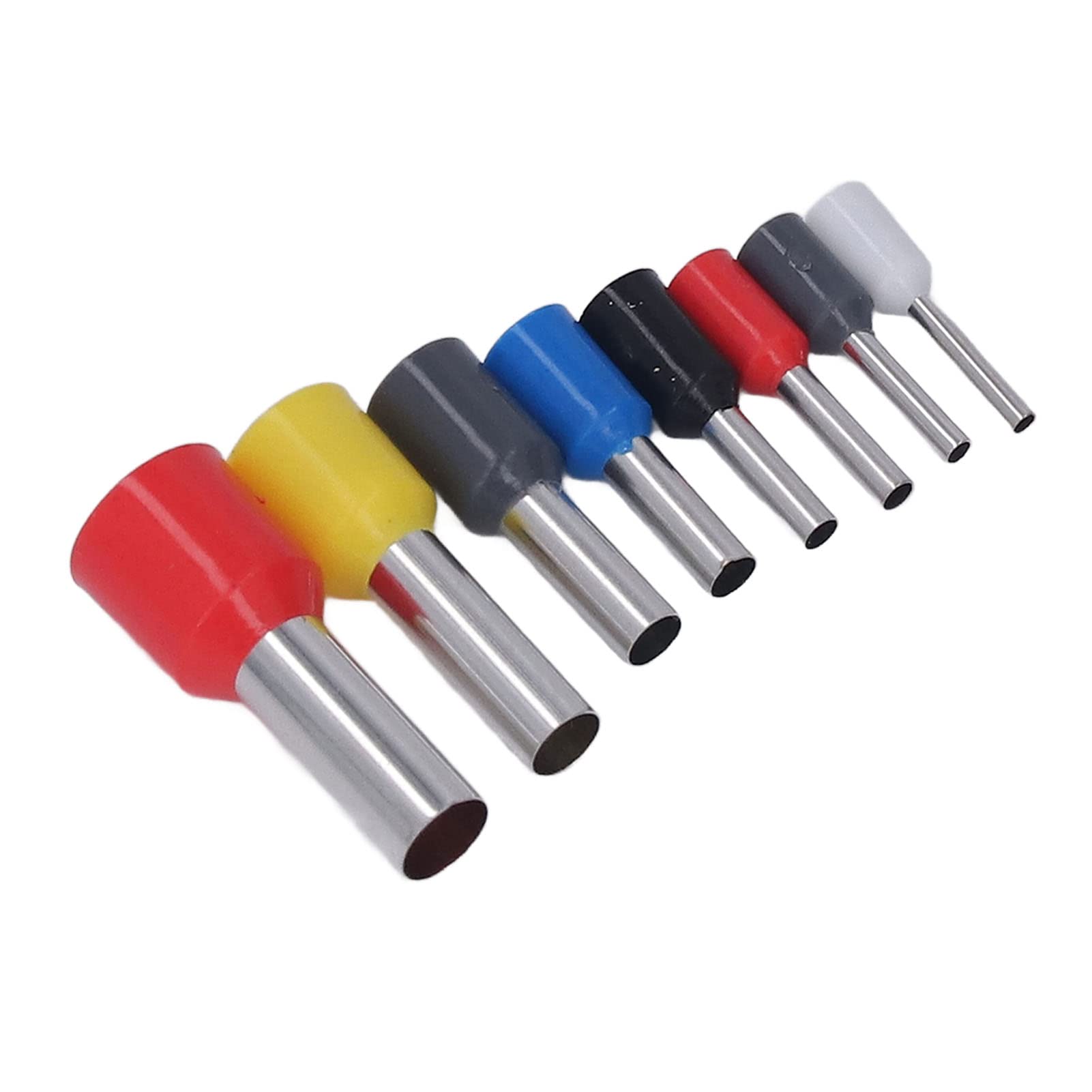 SIXRUN Terminali a Pressare a Freddo, Puntalini per Cavi 1200 Pezzi 22-8 AWG in Rame, for Cablaggio Elettrico | Set da 8 Misure, Rame Stagnato e Isolamento in PVC, per Cablaggi Auto e Batterie