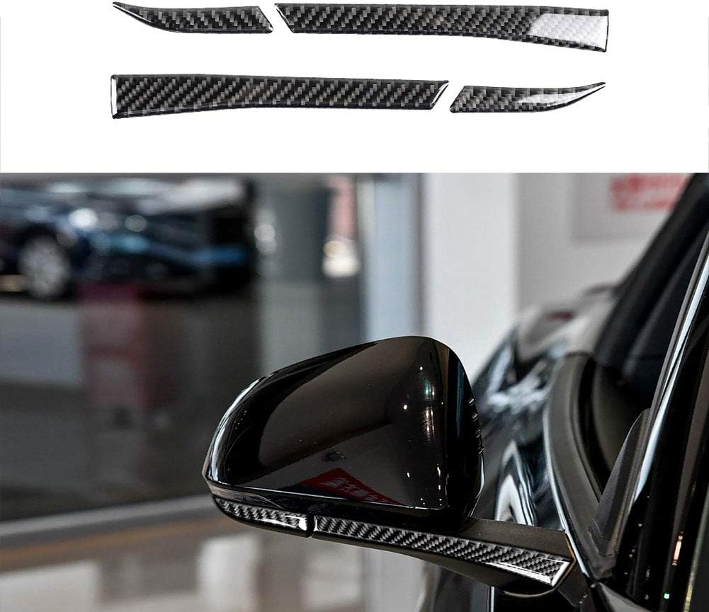 Vstella Carbon Fiber Car Rearview Mirror Decoration Trim Sticker for Ford Mustang 2015-2018