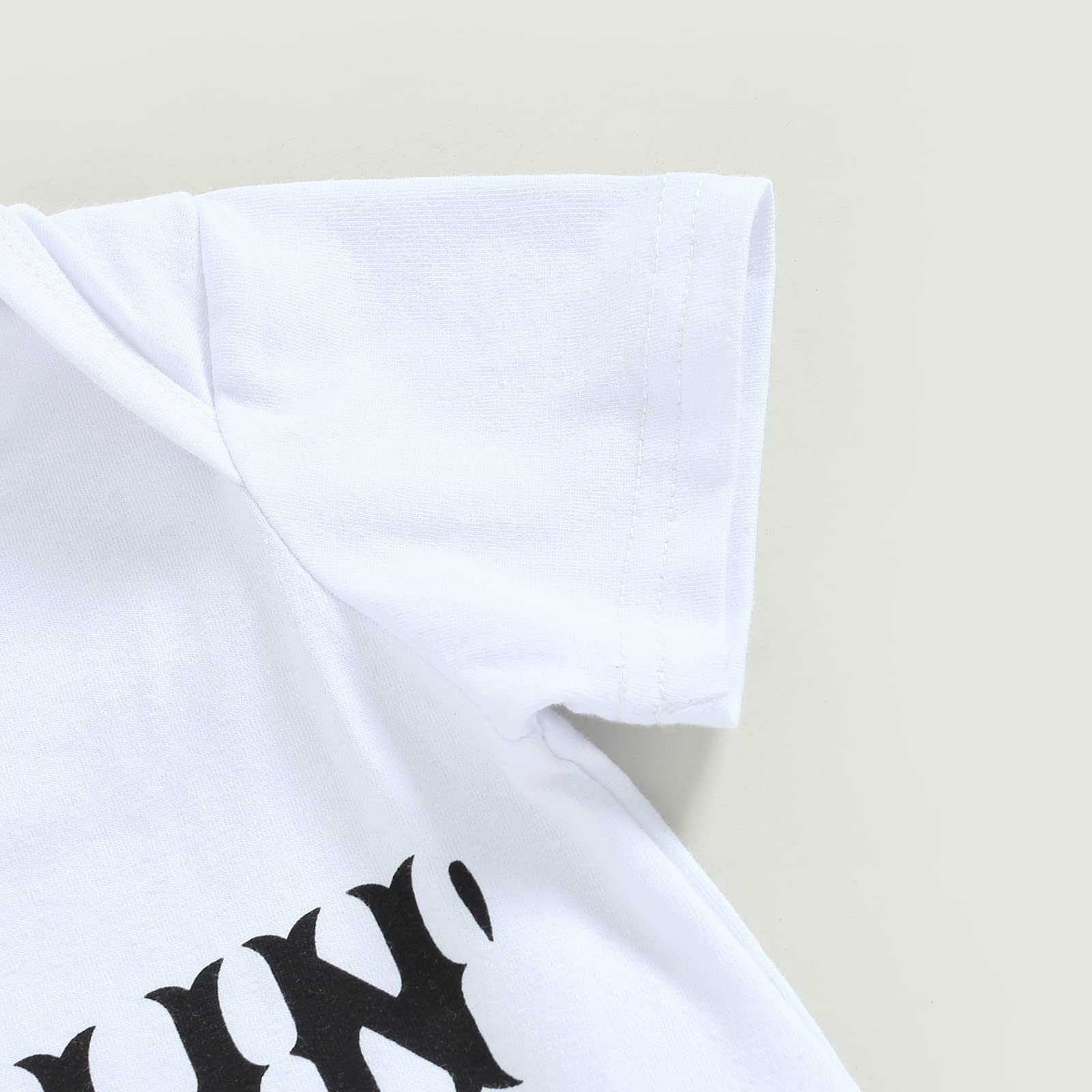 Baby Girl Summer Outfit Letter Romper Flare Pants Headband Set 3Pcs Newborn Baby Clothes Girl 3 6 12 18 Months (Darling White,3-6 Months)